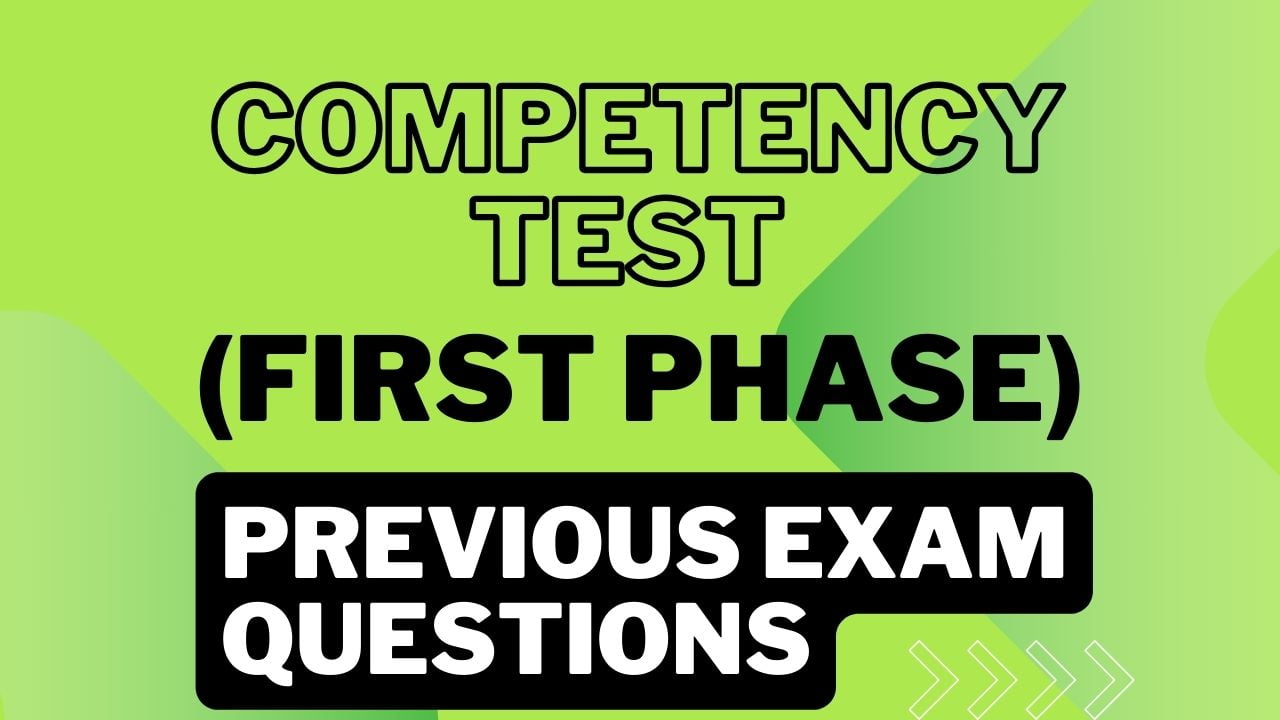 Competency Test (First Phase) Solved Paper
