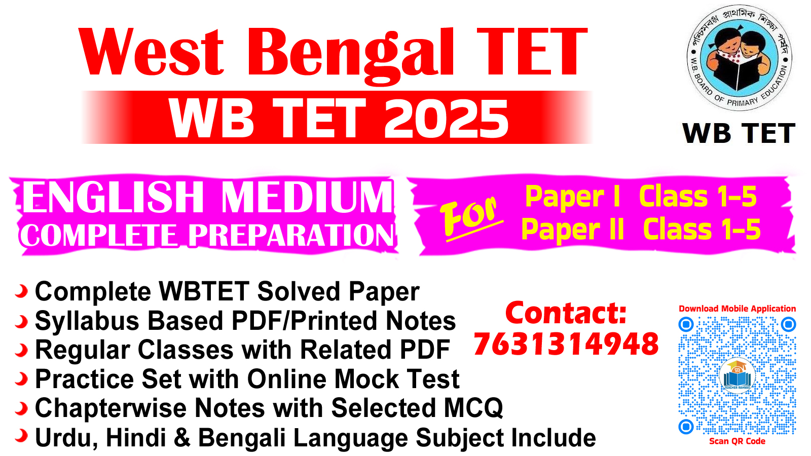 West Bengal TET 2025